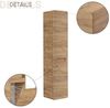 Badezimmer Hochschrank mit Wäschekorb LUTON-56-CRAFT Wotan Eiche Nb, B/H/T ca. 35/170/35cm Bild 3