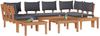 vidaXL Gartensofa-set 4 pcs Braun und Grau 3356877 Bild 3