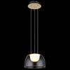 LED Hängelampe, Glas, satiniert, messingfarben, H 120 cm Bild 5