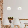 LED Hängelampe, Glas, satiniert, messingfarben, H 120 cm Bild 4