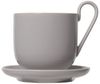 Blomus RO Set 2 Kaffeetassen mit Untertasse, Teetasse, Becher, Porzellan, Mourning Dove, 290 ml, 64030 Bild 2