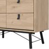 Dmora Kommode Maka, Wohnzimmerbuffet, Wohnzimmer-Sideboard, Moderne Küchen-Speisekammer, 102x40 h95 cm, Eiche Bild 5