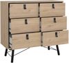 Dmora Kommode Maka, Wohnzimmerbuffet, Wohnzimmer-Sideboard, Moderne Küchen-Speisekammer, 102x40 h95 cm, Eiche Bild 4