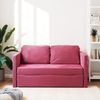 vidaXL Bodensofa mit Schlaffunktion Weinrot 122x204x55 cm Samt 353960 Bild 3