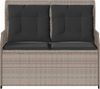 vidaXL Gartenbank Hellgrau Poly-Rattan 3394463 Bild 4