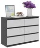 Furnica Kommode grifflose Schubladenkommode - Anthrazit Grau H70cm B100cm T33cm Bild 4