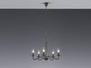 Landhaus LED Kronleuchter 5-flammig Metall in Rostoptik Ø 55cm Bild 3