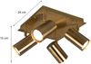 Deckenstrahler MARLEY in Altmessing 4-flammig Spots schwenkbar 24x24 cm Bild 4