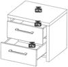 Küchenklapphängeschrank Rimini 90x72cm Hochfaltklappe matt lackiert Farbe: RAL 9003 signalweiß matt / grau RI-W8B/90-AV Bild 3