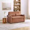 2-Sitzer Schlafsofa H 73 x T 195 x B 134 cm aus Stoff in Orange mit USB-Anschluss und Schlaffunktion Bild 2