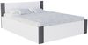 FDM Stauraumbett mit Bettkasten und Lattenrost Doppelbett (viele Größen wählbar 120x200, 140x200, 160x200 und 180x200cm, ideal für Paare, in Weiß-Natur oder Weiß-Grau), Metallrahmen mit hydraulischer Klappfunktion Bild 2
