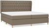 Boxspringbett mit Matratze Stoff Taupe 200x200 cm, Härtegrad: H2 [3128793] Bild 2