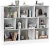 COSTWAY Bücherregal, Standregal, 3 Ebenen, 10 Fächer, bis 70kg, 140 x 24 x 104 cm Bild 2