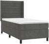 vidaXL Boxspringbett mit Matratze & LED Dunkelgrau 90x200 cm Samt 3139602 Bild 4