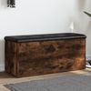 Sitzbank JONA mit Stauraum Räuchereiche 102x42x45 cm | Aufbewahrungsbank Flurbank Garderobenbank Bild 3
