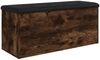 Sitzbank JONA mit Stauraum Räuchereiche 102x42x45 cm | Aufbewahrungsbank Flurbank Garderobenbank Bild 2