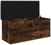 Sitzbank JONA mit Stauraum Räuchereiche 102x42x45 cm | Aufbewahrungsbank Flurbank Garderobenbank Bild 5