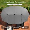 COSTWAY Sonnenschirm, 450x260 cm, LED-Solar-Beleuchtung, UPF 50+, mit Ständer Bild 2