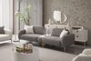 Sitzgruppe/Sofa Set - Wohnzimmergarnitur "Angelica" 3+3+1 + Mittelkonsolentisch-Grau/Weiß Bild 3