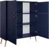 AX LIVING Kommode mit Türen Rorene 105 cm Blau Gold Modern Bild 2