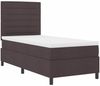 vidaXL Boxspringbett mit Matratze Dunkelbraun 90 x 200 cm Stoff 3339283 Bild 5