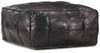 vidaXL Pouf Schwarz 60 x 60 x 30 cm Echtes Ziegenleder 248134 Bild 5
