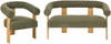 Sofa Set ILBRO Bouclé Grün Hellbraun Bild 4