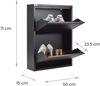 Dmora Schuhschrank Igina, Schuhregal aus Metall, Mehrzweck-Eingangsgarderobe, Möbel für Schuhe, 50x15h71 cm, Schwarz Bild 3