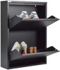 Dmora Schuhschrank Igina, Schuhregal aus Metall, Mehrzweck-Eingangsgarderobe, Möbel für Schuhe, 50x15h71 cm, Schwarz Bild 4