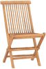 vidaXL 3-tlg. Garten-Essgruppe mit Kissen Klappbar Massivholz Teak 3063214 Bild 4