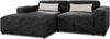 AX LIVING Schwarze Eckcouch Jughlio in L-Form 240cm elegant & modern L Bild 2