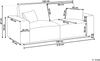 3-Sitzer SANDORA Cord Grau Bild 2