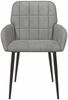 vidaXL Esszimmerstühle 2 pcs Samt (V) Hellgrau 57 x 50 x 85 cm 42034271 Bild 3