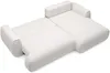 Vente-unique - MONELIA Sofa Stoff Weiß - B 167 cm x H 81 cm x L 270 cm Bild 4