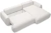 Vente-unique - MONELIA Sofa Stoff Weiß - B 167 cm x H 81 cm x L 270 cm Bild 5