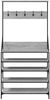 vidaXL Kleiderständer mit Schuhablage Grau Sonoma 90x34x184 cm 837880 Bild 4