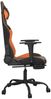 vidaXL Gaming-Stuhl mit Fußstütze Schwarz und Orange Kunstleder, Drehbar [3143659] Bild 4