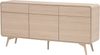 Home affaire Sideboard Torsby, moderner Schrank, Kommode in Eiche Natur, 180 cm breit, abgerundete Ecken, ausreichend Stauraum, vielseitig einsetzbar Bild 3