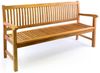 VCM Gartenstuhl 4er Sitzbank Gartenbank Landhausstil Teak Holz Bild 2