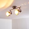 »Lungro« Deckenlampe aus Metall in Silber/Grau, 2-flammig, mit verstellbaren Strahlern, 2 x E14-Fassung, max. 40 Watt, im Retro/Vintage Design, LED geeignet Bild 5