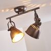 »Lungro« Deckenlampe aus Metall in Silber/Grau, 2-flammig, mit verstellbaren Strahlern, 2 x E14-Fassung, max. 40 Watt, im Retro/Vintage Design, LED geeignet Bild 2