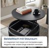 Home Collective Couchtisch Beistelltisch rund 60cm Wohnzimmertisch höhenverstellbar mit Stauraum (ideal als Büro Ablagetisch oder als Wohnzimmer Deko), hochwertiges Design mit Metallgestell, mit integriertem Fach, schwarz Bild 4