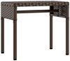 vidaXL Sonnenliegen 2 Stk. mit Dach und Tisch Braun Poly Rattan 3261570 Bild 5