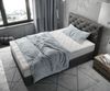 Boxspringbett Dream-Great 120x200 cm Mikrofaser Anthrazit Vintage mit TFK Matratze und Visco Topper Bild 4