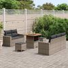 vidaXL Gartensofa-set mit Kissen 8 pcs Grau Poly-Rattan 3361558 Bild 3