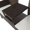 vidaXL 2-Sitzer-Gartensofa mit Teetisch Poly Rattan Braun 42469 Bild 3
