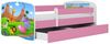 Raumhirsch Furniture Kinderbett 70x140, 80x160, 80x180 cm - Komplettset mit Matratze & Schublade (Bett für Mädchen, Einzelbett für Kinder von 2-12 Jahren, Rausfallschutz und Lattenrost), verschiedene Farben & Designs Bild 3