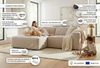 OTTO home Ecksofa Koa, 228 cm, L-Form, Modulsofa in Cord, Chenille, Struktur, Webstoff, Designsofa, weicher Lounge-Sitzkomfort, Welleunterfederung, bodentief Bild 3