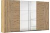 rauch Kleiderschrank, Dreh- und Schwebetürenschrank KRONACH, 4-türig, 2 Spiegeltüren teilaufgelegt, Eiche Artisan, 354 x 210 x 59 cm Bild 3