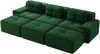 3-Sitzer Sofa 293x177x69 cm aus Cordstoff rahmenlos modular mit 3 Hockern, grün Bild 5